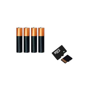 CameraSet: 4 baterie AA + paměťová karta MicroSD 32 GB pro HDCamera